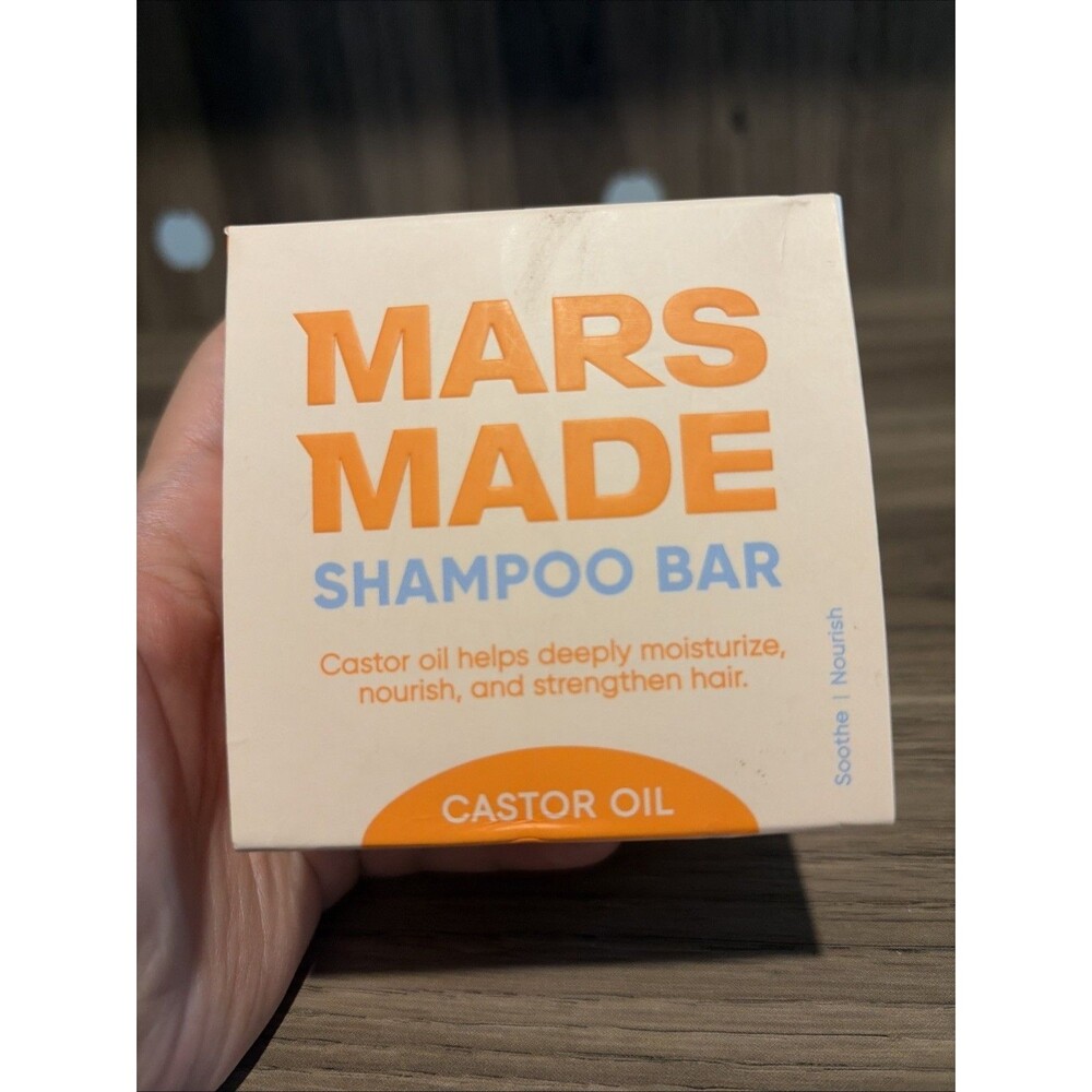 MARS MADE Castor Oil Shampoo Bar - Hydrating & Moisturizing Natural Hair -